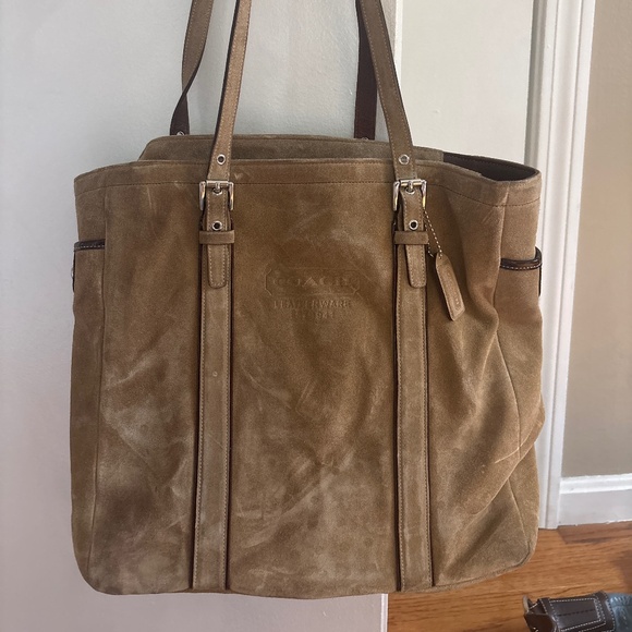 Coach suede tote - Picture 1 of 6